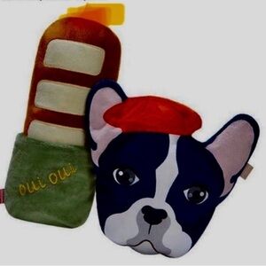 Pet Duo - Frenchie & Baguette  Dog Toys in L/XL, New